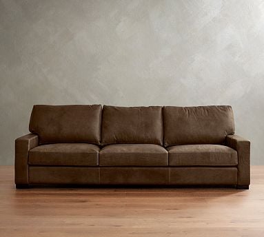Pottery Barn Turner Square Arm Leather Sofa
