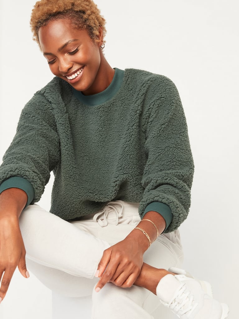 Old Navy Loose Cozy Sherpa Sweatshirt