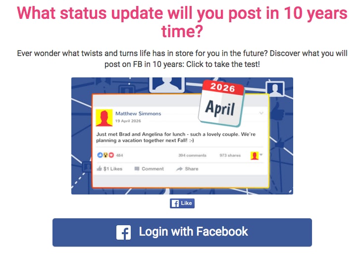 What Will Your Facebook Status Be in 10 Years Website