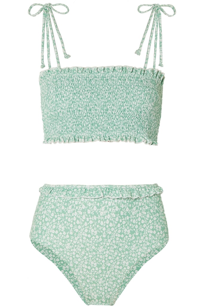 Faithfull the Brand Adeline and Wildflower Smocked Floral-Print Bikini ($180)