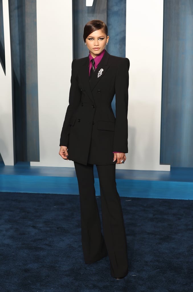 Zendaya's Power Suit at Vanity Fair's Oscars Party | Photos