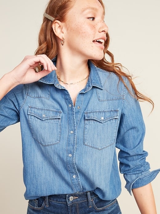 Relaxed Western Jean Shirt