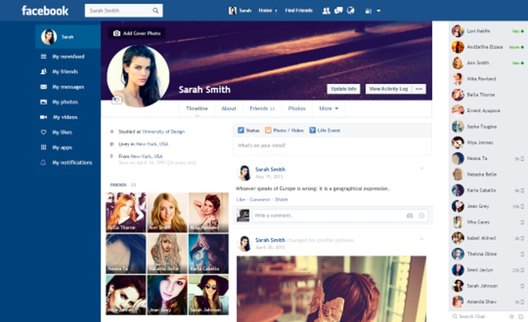 Facebook Redesign Chrome Extension | PS Tech