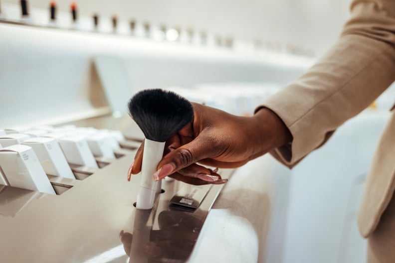 Consumer shopping in beauty store