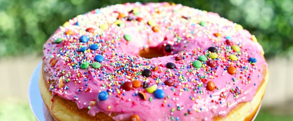 Costco Giant Pink Icing Doughnut With M&M's