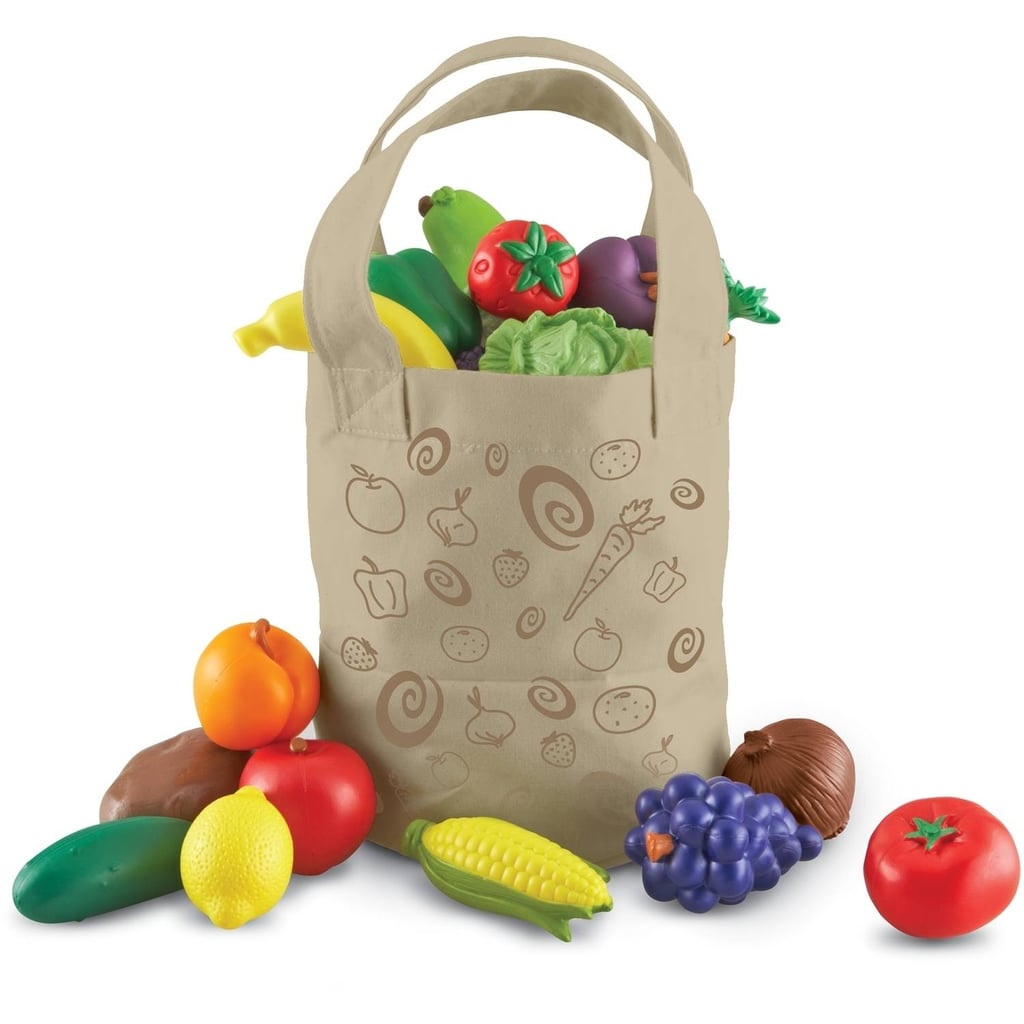 Equip your little shopper with a full assortment of pretend produce with this Learning Resources Fresh Picked Fruit And Veggie Tote ($18).