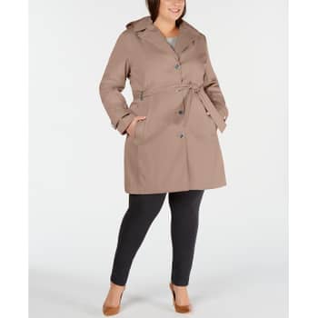 Calvin Klein Plus Size Hooded Warm-Up Jacket - Macy's
