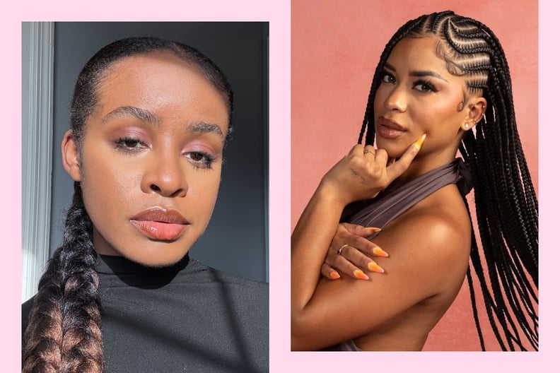 a side-by-side photo shows Popsugar editor Naomi Parris next to Love Island star Amaya Papaya.