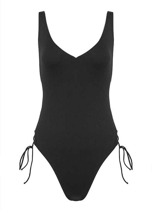 Ciara Wearing a Black One-Piece Swimsuit | POPSUGAR Fashion