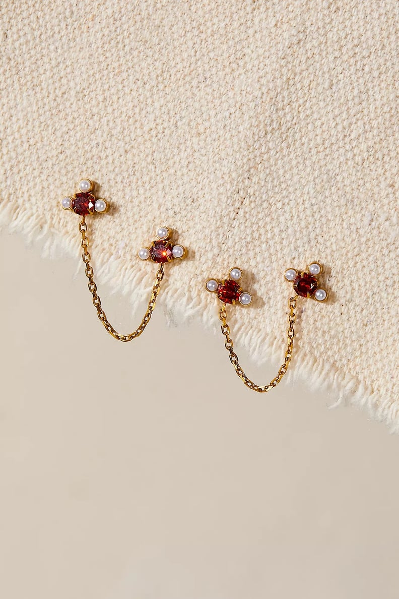 A Set of Earrings For Double Piercings