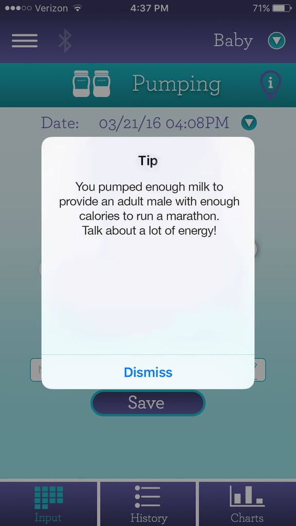 To help keep moms motivated, the app provides engaging feedback directly related to the amount of milk they pumped in their latest session. Whether they pumped enough vitamin E for two avocados or provided milk with the same amount of protein as a dozen eggs, the notifications help the most exhausted pumpers stay on track.