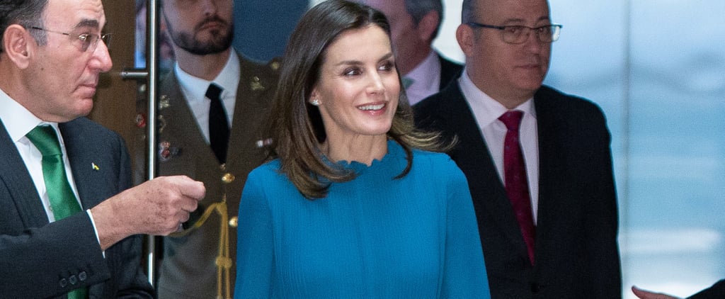 Queen Letizia's Blue Zara Jumpsuit January 2019