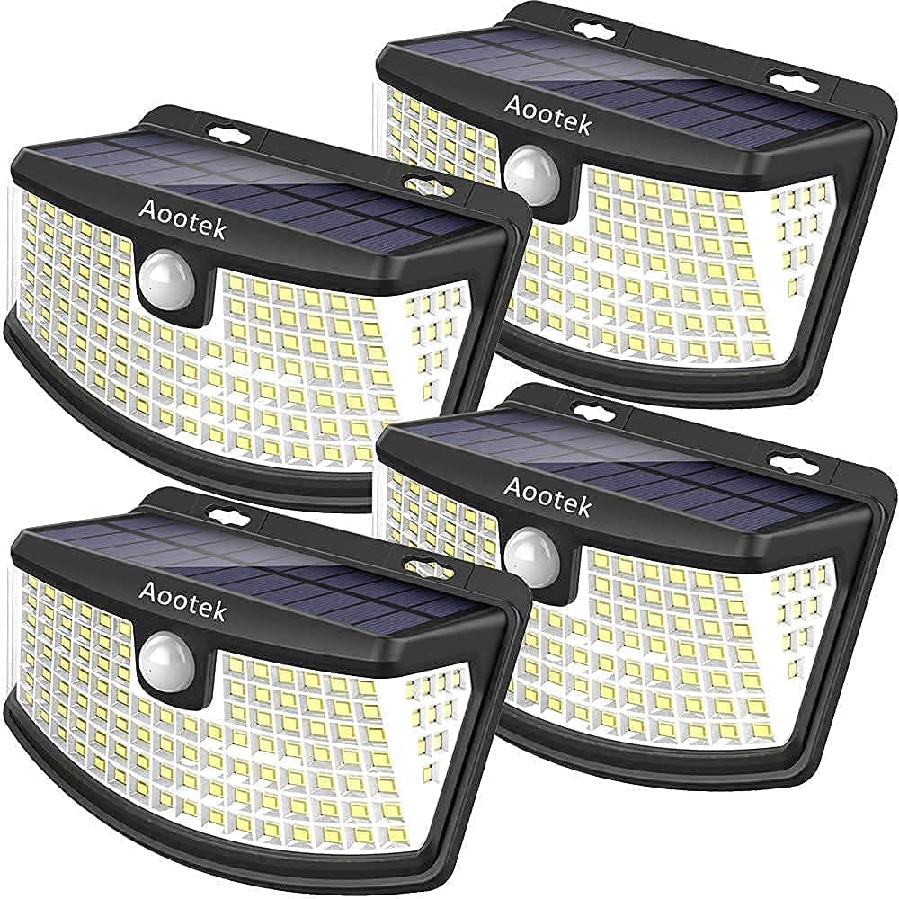 Brightest Outdoor Solar Lights: Aootek Solar Lights 120 LEDs with Lights Reflector