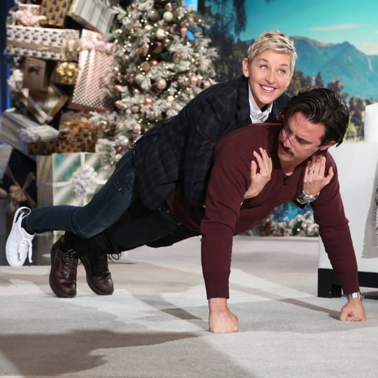 Milo Ventimiglia Doing Push-Ups on The Ellen DeGeneres Show