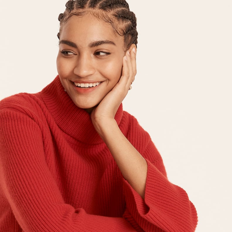 J.Crew Wool and Recycled Cashmere Relaxed Turtleneck