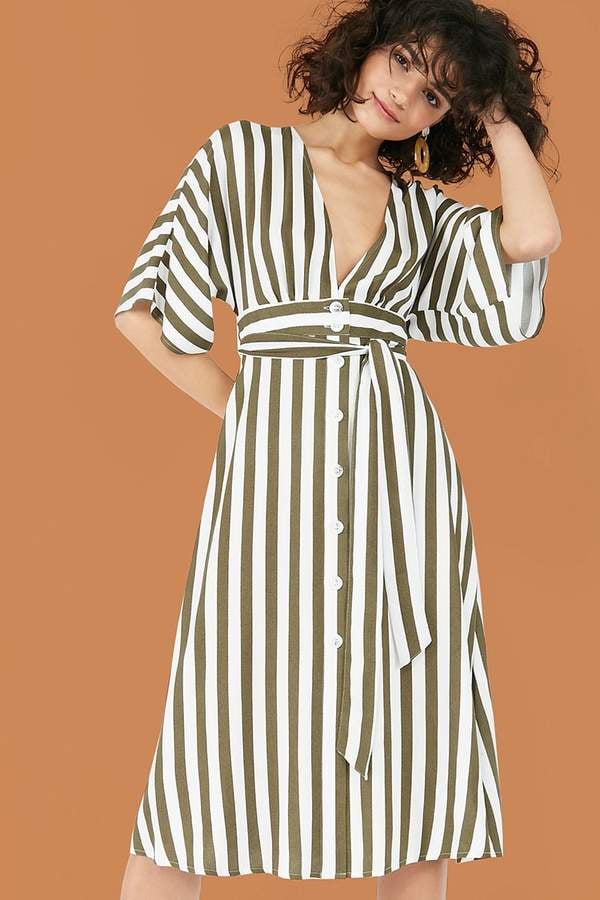 Forever 21 Plunging Striped Dress