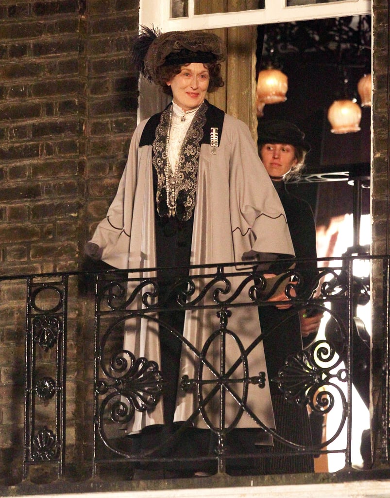 Meryl Streep filmed a scene for Sufragette in London on Monday.