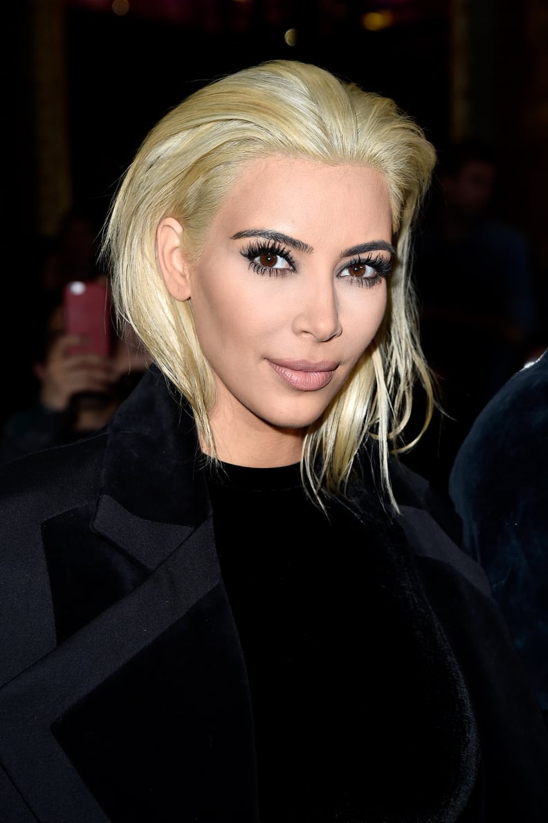 Kim Kardashian With Platinum Hair