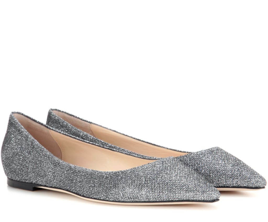 Jimmy Choo Romy Metallic Ballerina Flat