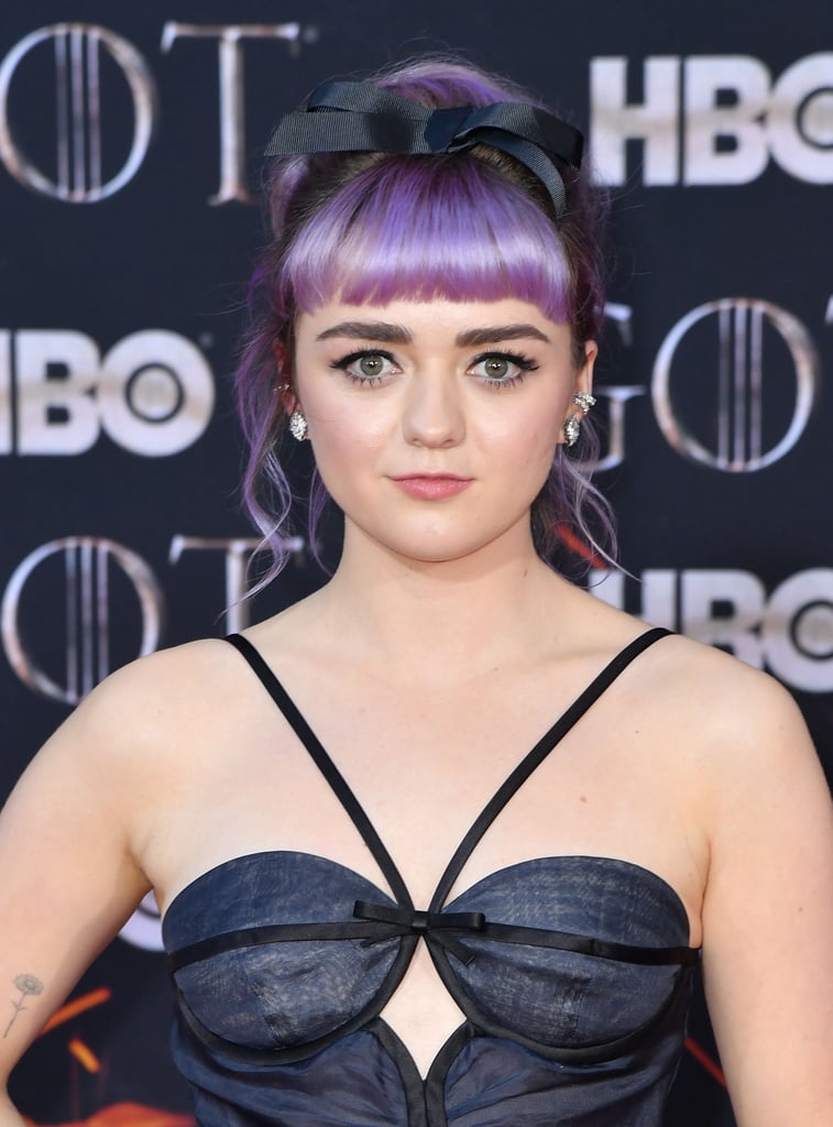Maisie Williams With Purple Hair April 2019