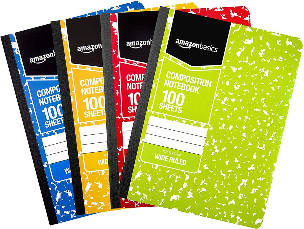 AmazonBasics Wide-Ruled Composition Notebooks