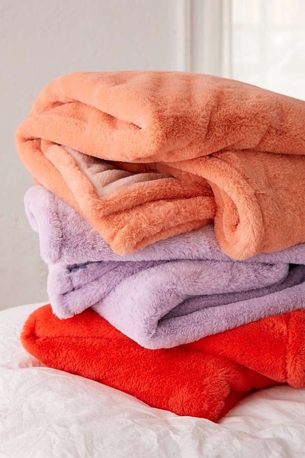 Urban Outfitters Sylvie Plush Throw Blanket