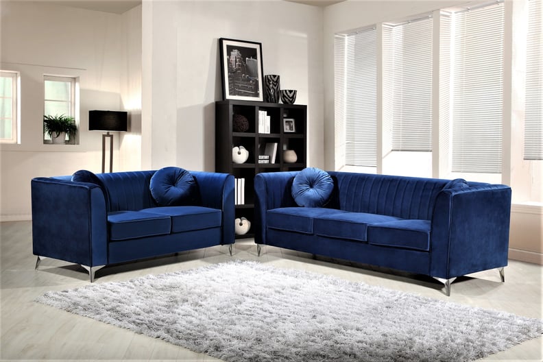 US Pride Furniture Valak 2-Piece Velvet Living Room Set