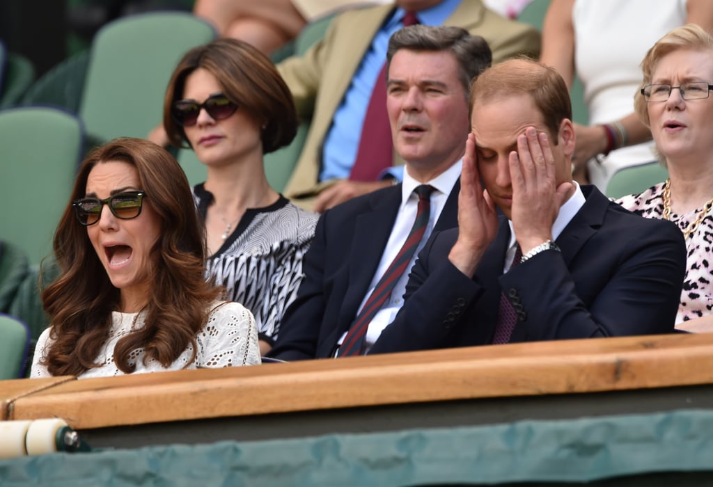 Kate Middleton and Prince William got emotional while watching Wimbledon in London on Wednesday.