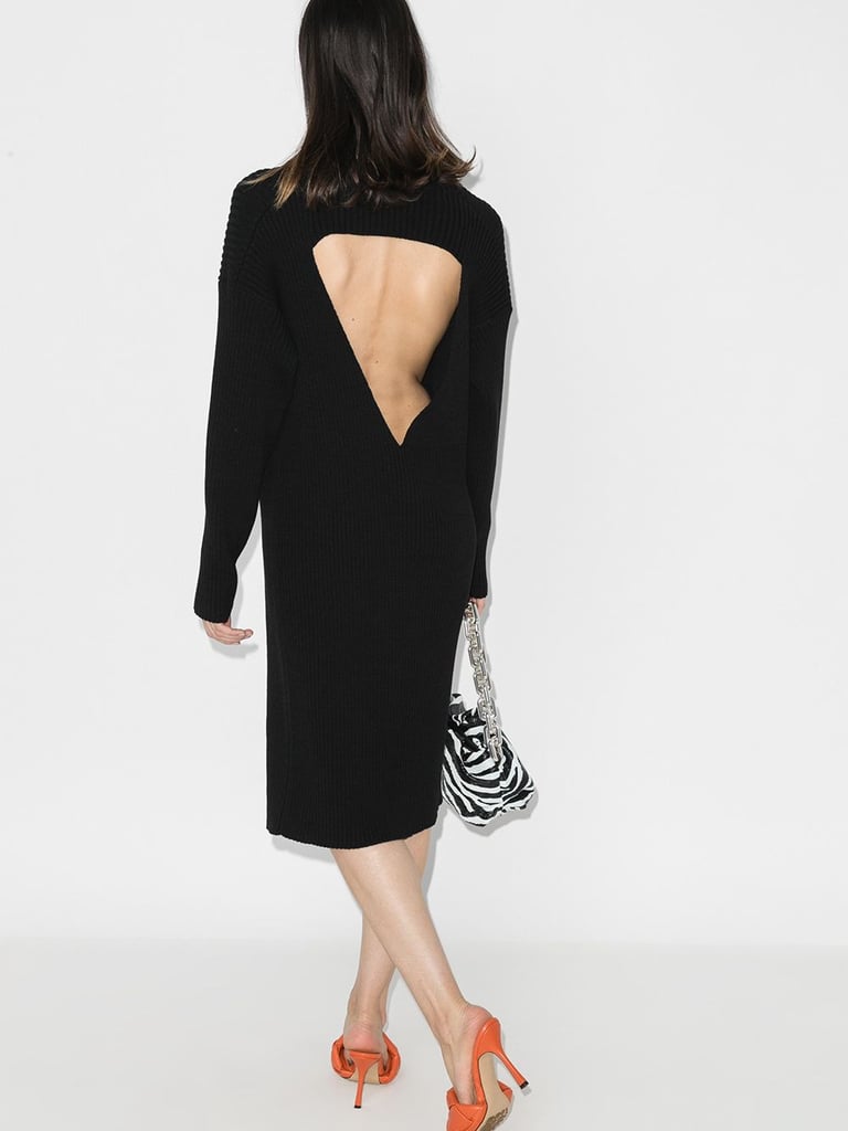 Bottega Veneta Cutout Knee Length Sweater Dress
