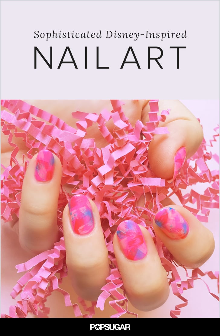 Gel polish with disney nail art