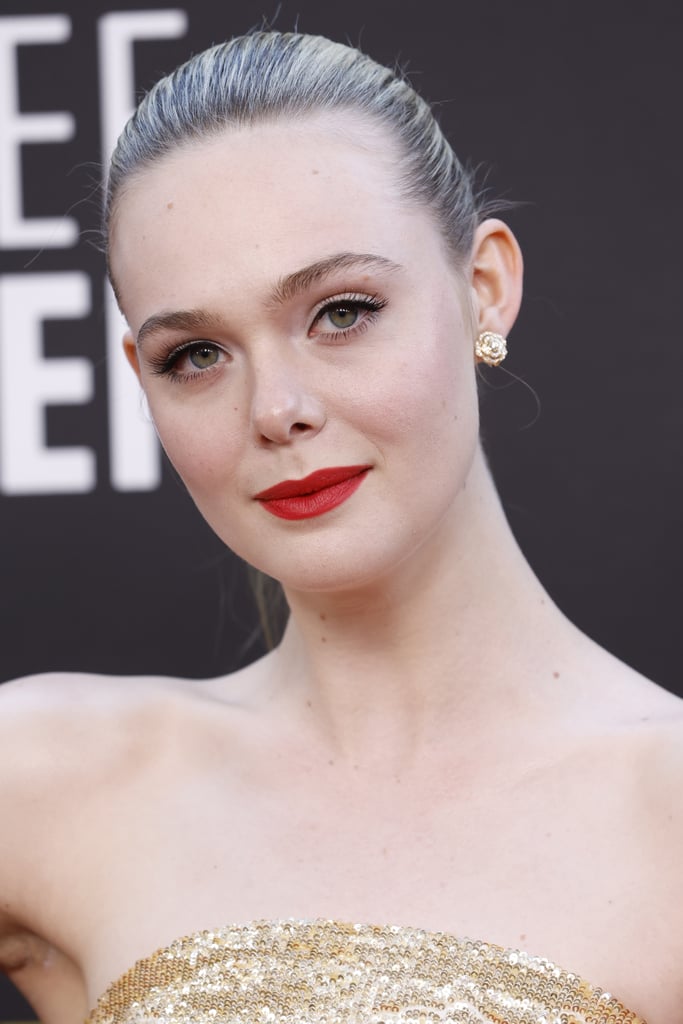 Elle Fanning's Red Statement Lip at the Critics' Choice Awards