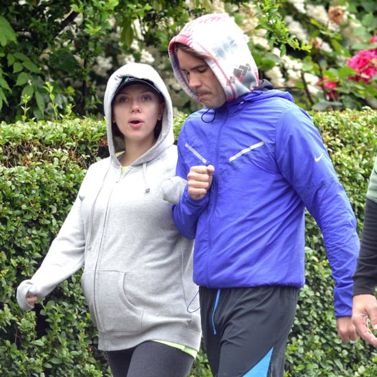 Scarlett Johansson and Romain Dauriac Leaving Gym in London