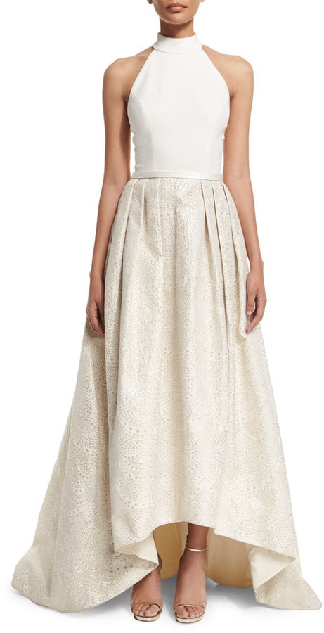 Theia Halter High-Low Gown ($995)