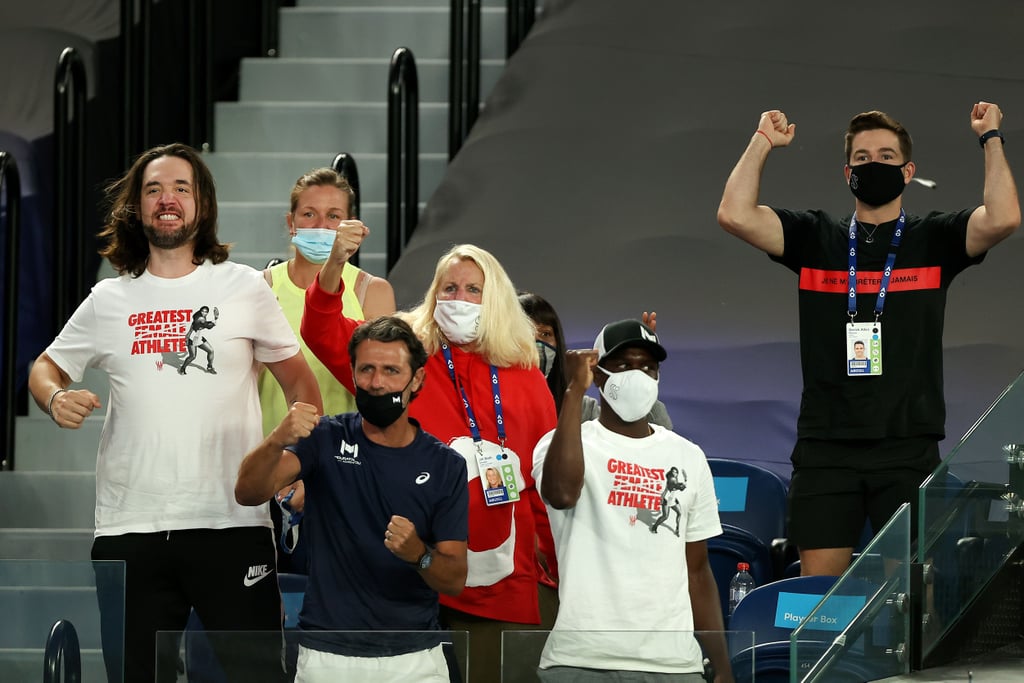 Alexis Ohanian Wears "Greatest Athlete" Shirt For Serena