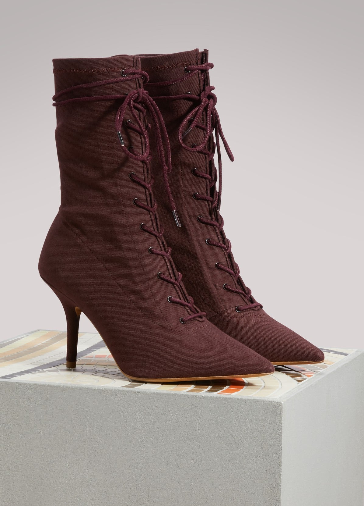 Yeezy lace shop up booties