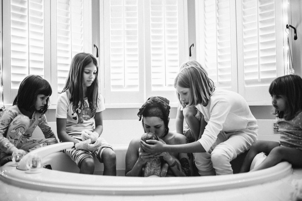 Mom Gives Birth With Daughters Present