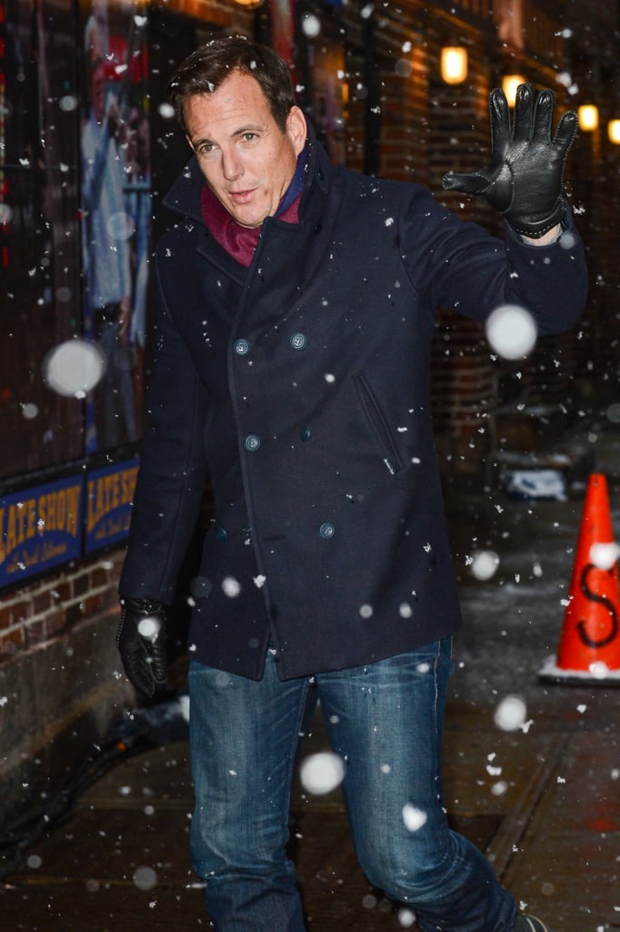 Will Arnett didn't let a snowstorm stop him from visiting The Late Show on Monday.