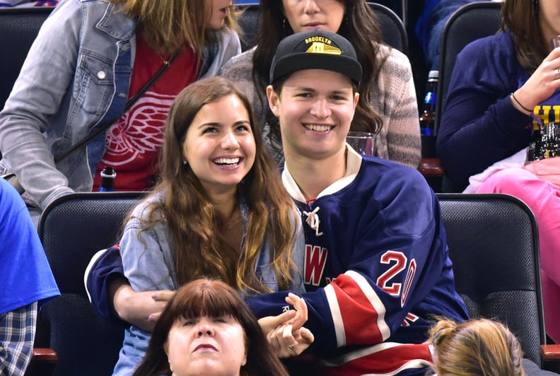 Ansel Elgort Kisses Girlfriend at Hockey Game | Pictures | POPSUGAR ...