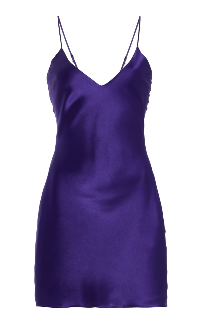 Priyanka Chopra's Purple Silk Minidress and Coat in London | POPSUGAR ...