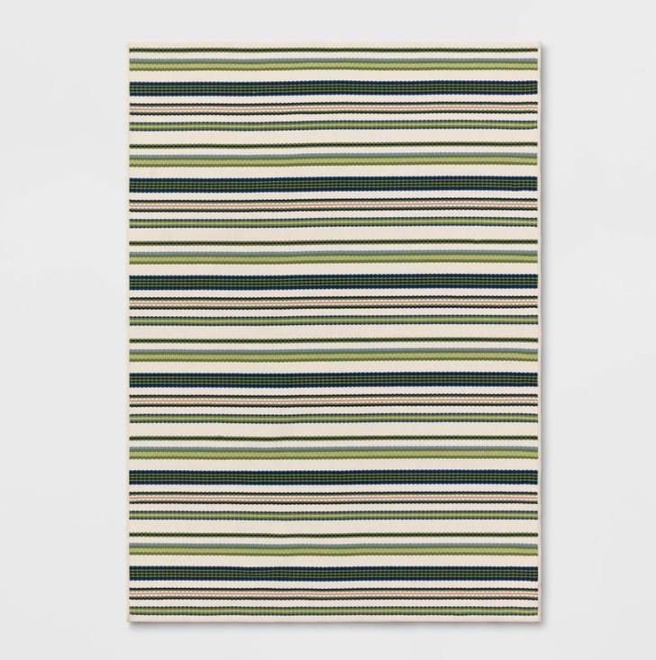 Threshold Multistripe Green Outdoor Rug Best Outdoor Decor From