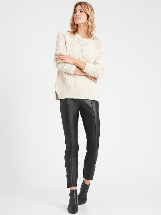 Banana Republic High-Rise Vegan Leather Legging With Pintuck