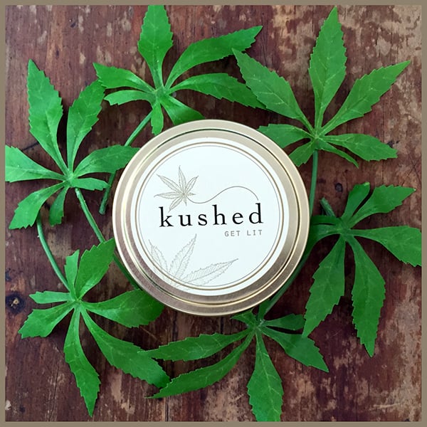 Kushed Cannabis Candles POPSUGAR Home
