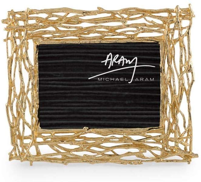 Michael Aram Twig Gold Convertible 4x6 / 5x7 Photo Picture Frame Best
