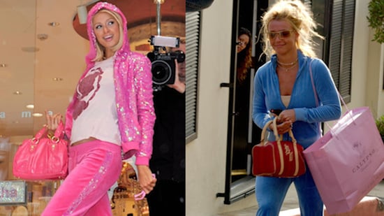 celebrities in juicy couture tracksuit