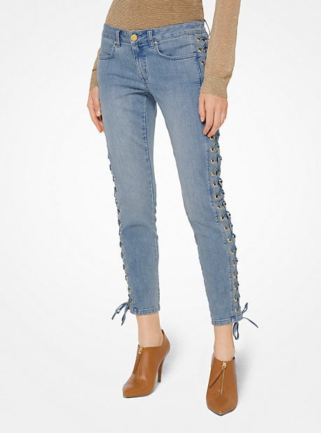 Michael Kors Lace-Up Skinny Jeans