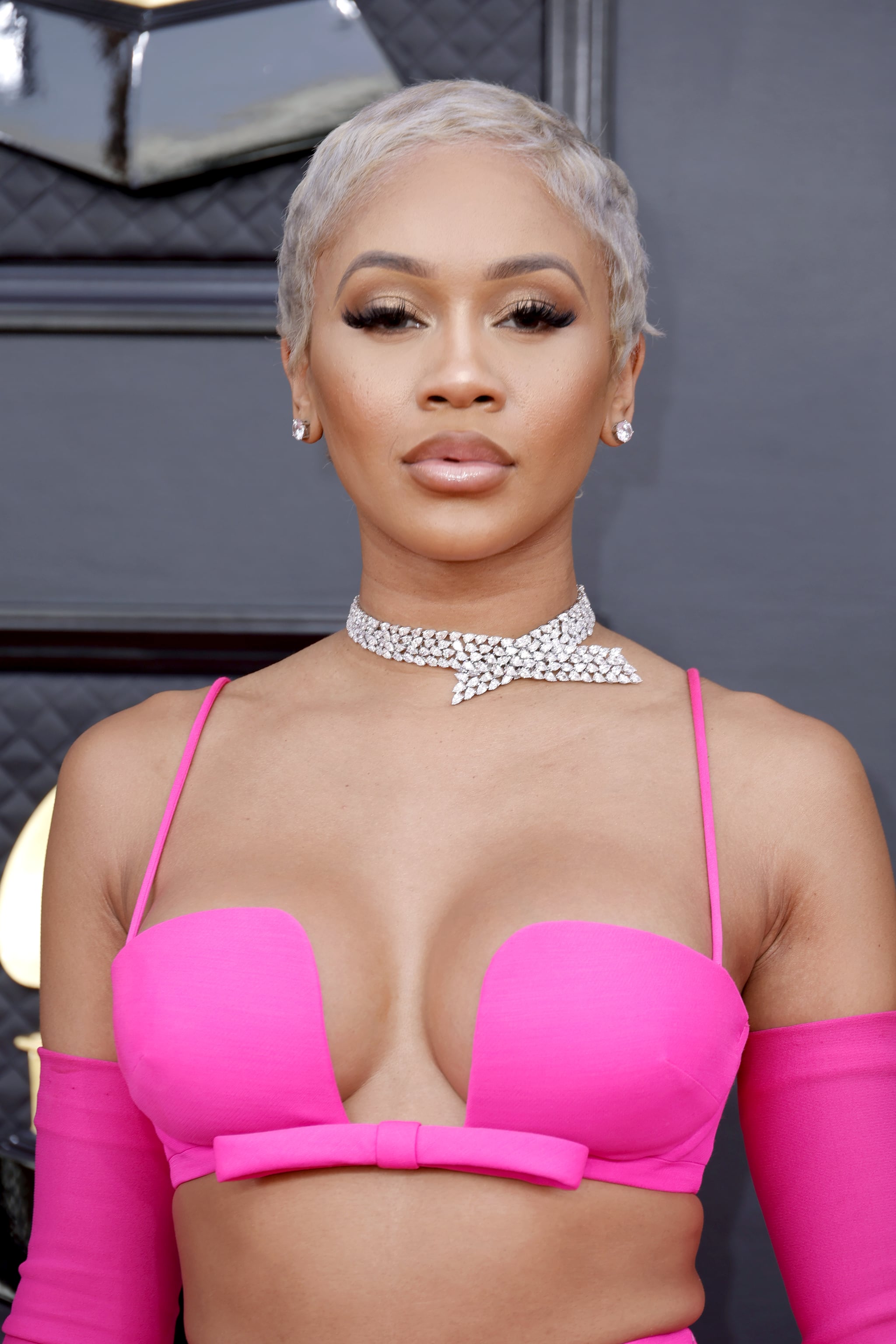 LAS VEGAS, NEVADA - APRIL 03: Saweetie attends the 64th Annual GRAMMY Awards at MGM Grand Garden Arena on April 03, 2022 in Las Vegas, Nevada. (Photo by Frazer Harrison/Getty Images for The Recording Academy)