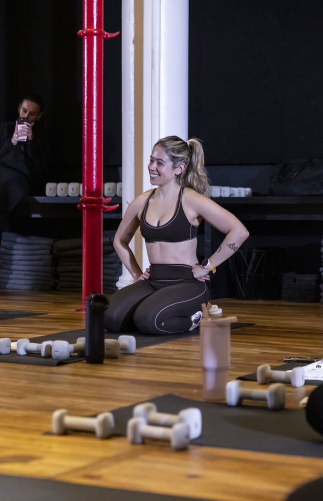 Fabletics The No-Seam PureLuxe TLC Legging ($105)
While I love all of Khloé Kardashian's drops for Fabletics, her latest has to be my favorite. You can wear it as a set with the complementing Fabletics PureLuxe Push-Up Low Impact Bra ($85) like I did or style the bottoms with a comfy T-shirt. The buttery-soft fabric of the leggings make for a super smooth fit, and the butt-scrunch is there to highlight every curve of your backside. "I love how thoughtless these sets are," Kardashian tells PS. "Cameras or no cameras, I always love to wear a cute workout outfit. I'm someone that's on the run, and most of the time, right after my workout, I might have to run and drop my kids off at carpool, so I want to look put together. If [these are] in your closet and you do a grab and go, you know you're always gonna look cute and you don't even have to think about it."
Pros: The buttery-soft Fabletics PureLuxe fabric is anti-chafe with four-way stretch.
Cons: While they lift the butt thanks to the scrunch, they're softer than your average compression legging — so if you're looking for a true squeeze, skip this pair.
Material: Polyester, spandex.
Length: 7/8, regular, and tall options available
Colorways: 22
Sizes: XXS-4X
Who it's best for: Those who love a cute set and prefer stitching to draw attention to their curves.
Extras: These leggings have a phone pocket.
Editor Quote: "I couldn't believe how comfortable and flattering these were for such stretchy leggings. While I usually trust compression to lift my assets, the stitching detail does more than enough to create that 'lift' illusion we all love." — Sarah Wasilak, shopping director