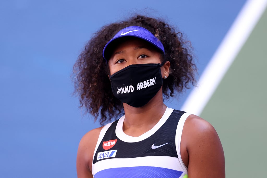 Naomi Osaka Wearing an Ahmaud Arbery Mask at the 2020 US Open