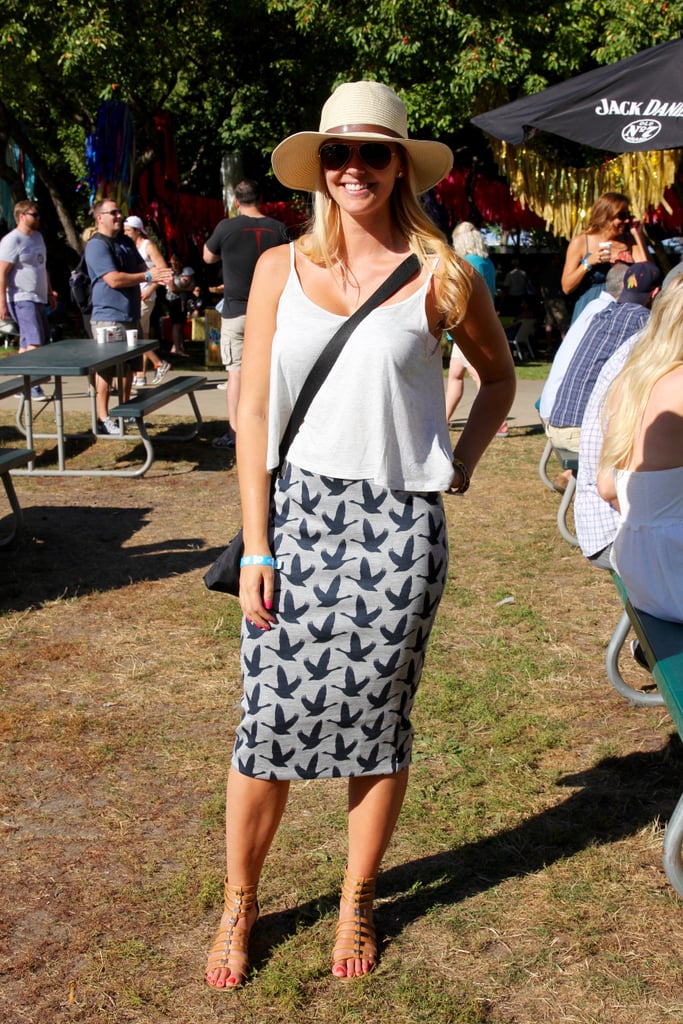 When you're shopping for a festival, H&M is hard to top. That's why this stylish attendee bought her head-to-toe look at the retailer.