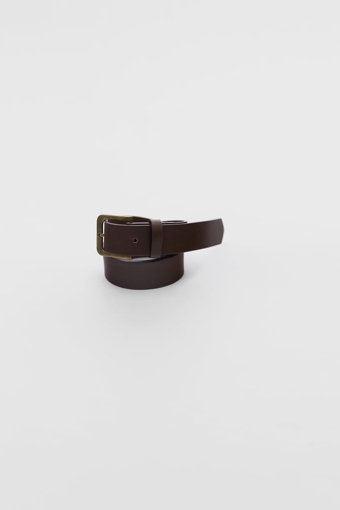 Zara - Basic Leather Belt - Brown - Men